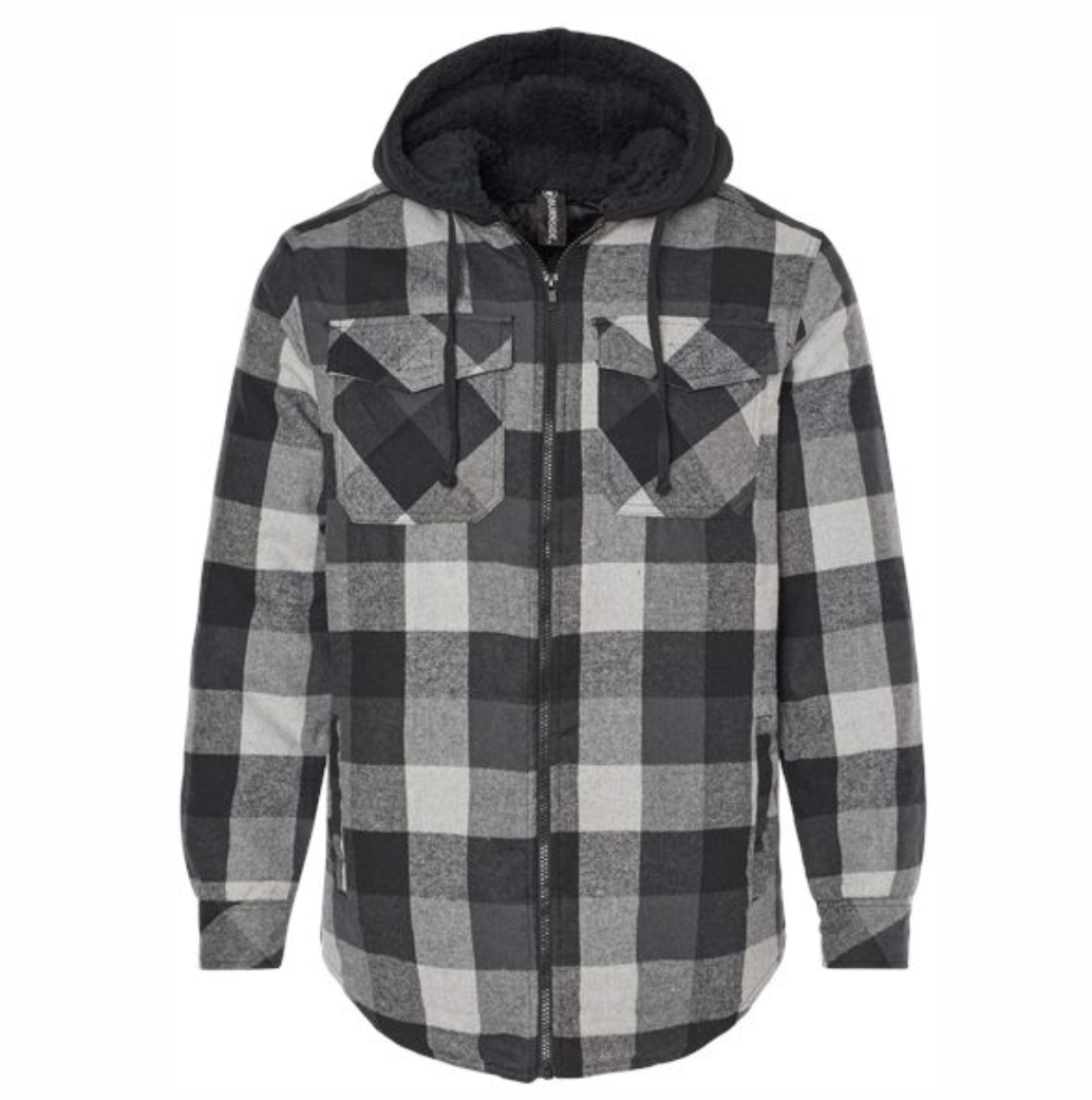 Blattner Company | Mens Burnside Quilted Hooded Flannel Jacket
